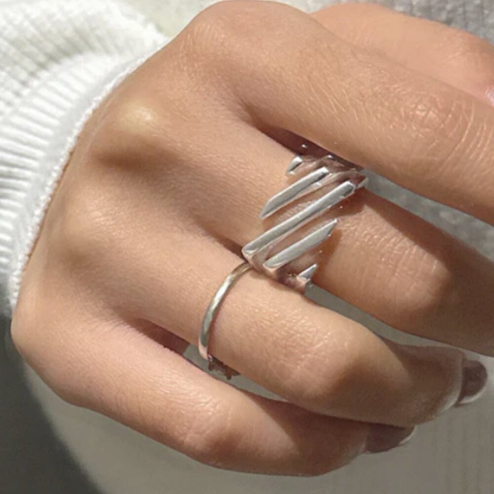 Rosemori Layered Twill Ring Size 8